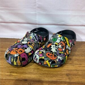 Disney Parks Halloween Crocs Mickey Jibbitz Pumpkin Clogs Shoes Woman 10 Men 8
